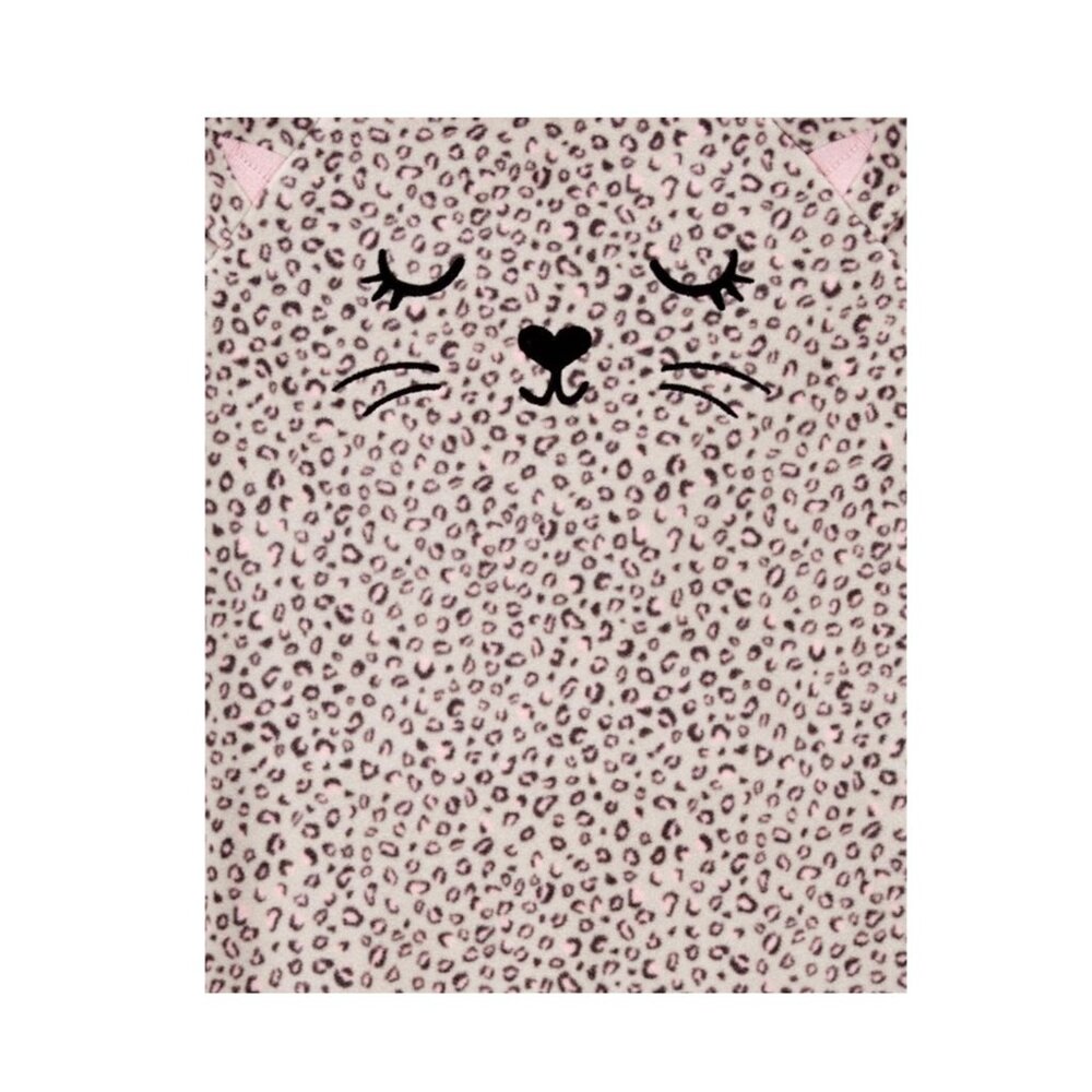 CARTER'S NWT Girls Size 8-10 Leopard Fleece Nightgown Animal Print Long Sleeve - Picture 2 of 12